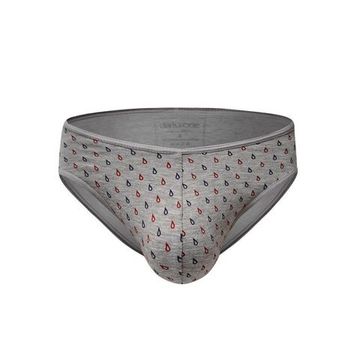 Трусы мужские слипы серые с принтом DARKZONE DZN6548