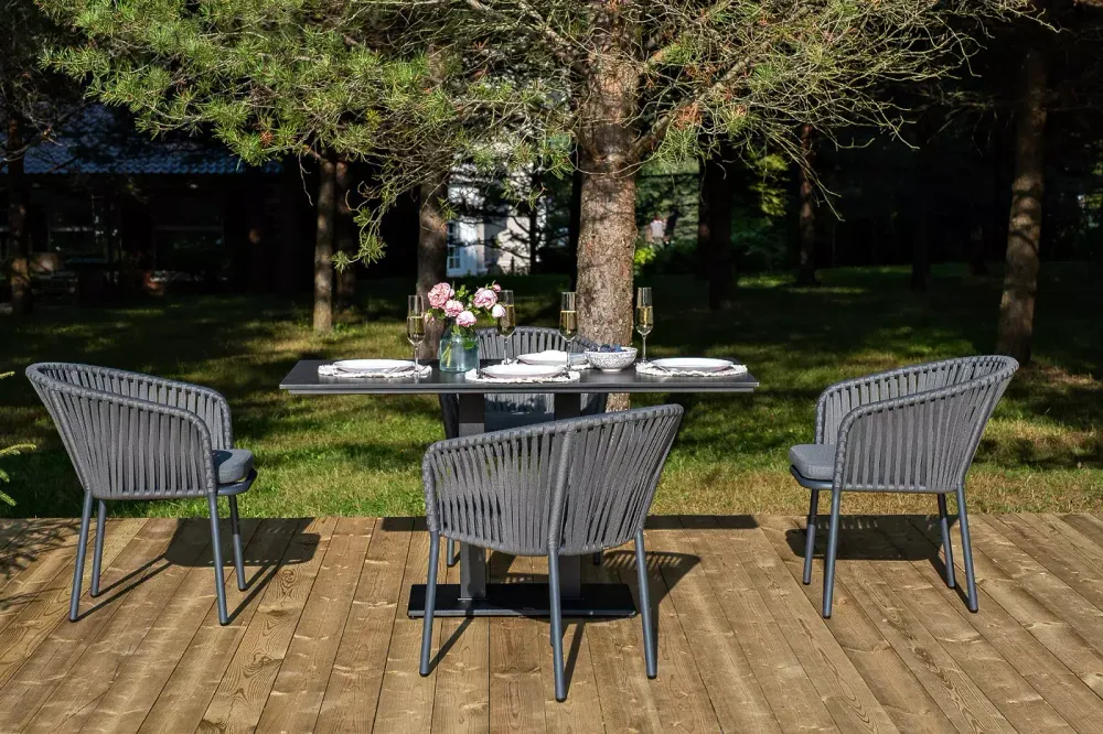 "Каффе Дабл" обеденная группа на 4 персоны, цвет "серый гранит"