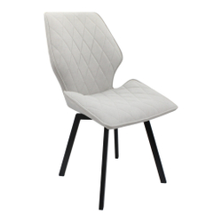 Стул поворотный "Раф 360" (арт. 342П), велюр Бренди В20 светло-серый, ножки черные.