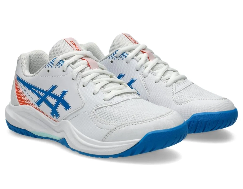 Детские Кроссовки теннисные  Asics Gel-Dedicate 9 GS - white/directoire blue