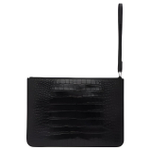 Balenciaga Calfskin Wallet Briefcase Wristlet Bag Clutch Large Unisex Black