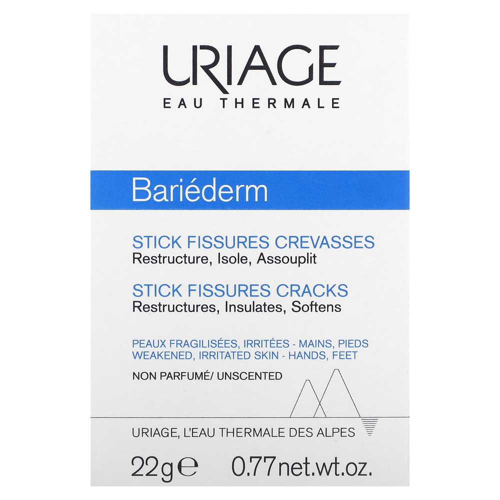 Uriage, Bariéderm, Stick Fissures Cracks, без запаха, 22 г (0,77 унции)