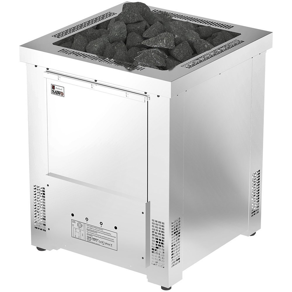 SAWO Электрическая печь Taurus напольная, 10,5 кВт, нерж. сталь, артикул TAU-105NS-G-P, выносной пульт (пульт и блок мощности докупаются отдельно)