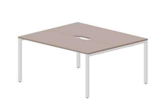 Составной стол Strike на 2 рабочих места 1580х1366х750мм (2 эргономичных выреза)