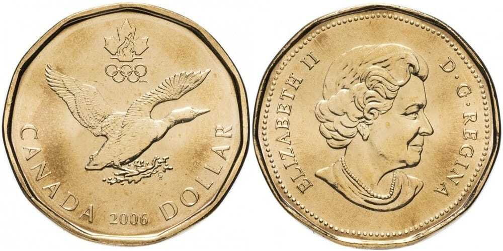 Канада 1 доллар, 2006 Зимние Олимпийские Игры, Турин XF