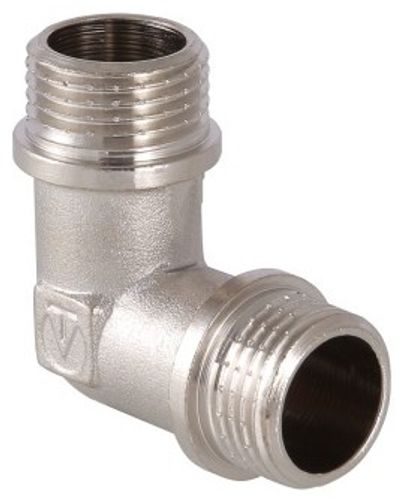 Угольник Valtec 3/4" НР с наружной резьбой латунный никелированный VTr.093.N.0005