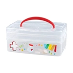 КОРОБКА УНИВЕРСАЛЬНАЯ С РУЧКОЙ И ДЕКОРОМ MULTI BOX 2 СЕКЦИИ, 245Х160Х105 ММ (аптечка)