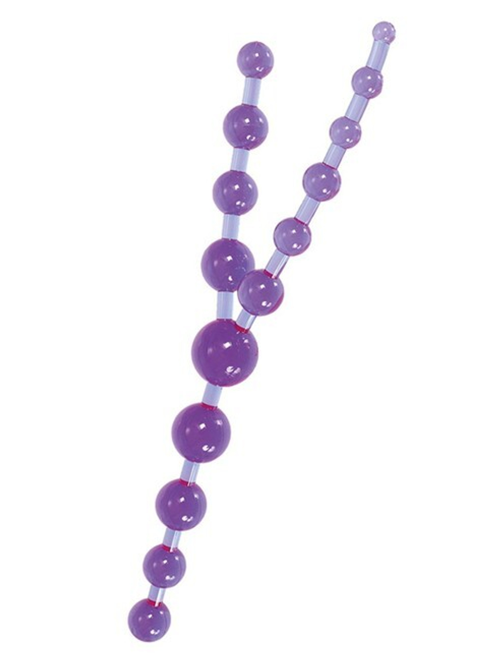 Фиолетовые анальные бусы Triple Anal Pleasure (30 см , фиолетовый) (Цвет: фиолетовый)