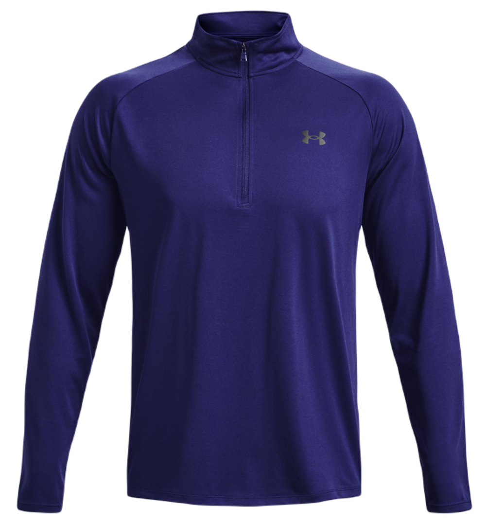 Мужская теннисная футболка теннисная Under Armour UA Tech 2.0 1/2 Zip M - небесный
