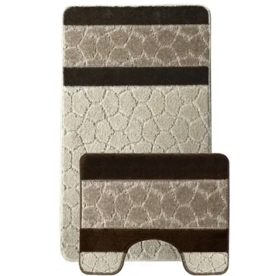 Комплект из 2 ковриков L'CADESI Marathon, 50(U 50х40), Белинэй, шоколадный, Турция