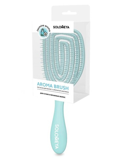 [Solomeya] Расческа для сухих и влажных волос АРОМАТ ЖАСМИНА Wet Detangler Brush Oval Jasmine, 1шт