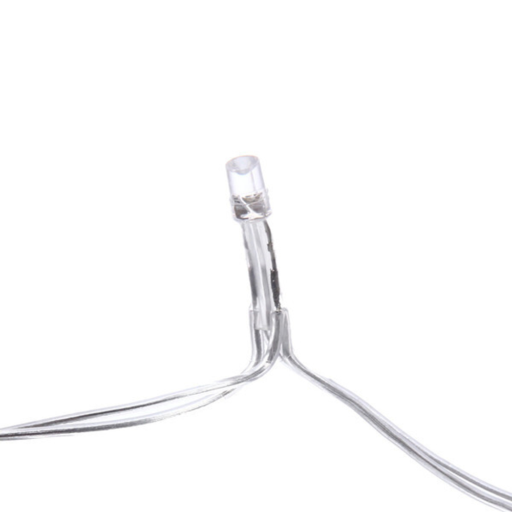 Гирлянда для дома на батарейках 2,2м 20 ламп LED от 2*АА, прозрач.провод, IP-20, Жёлтый