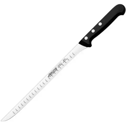 Нож для тонкой нарезки «Универсал» сталь нерж.,полиоксиметилен ,L=36/24см черный,металлич