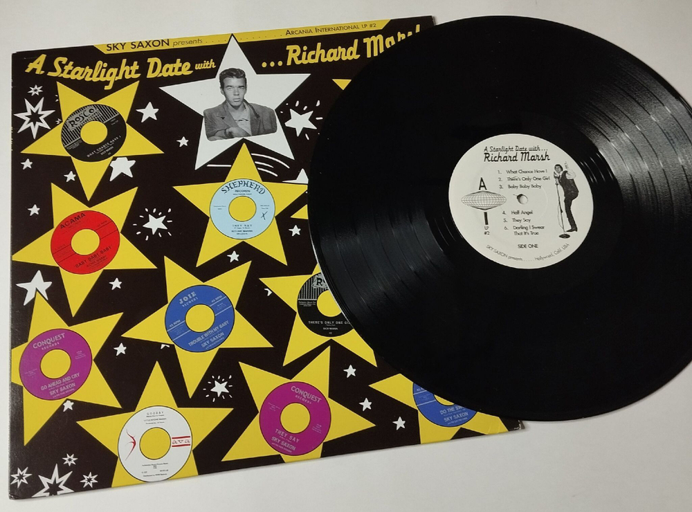 Винтажная виниловая пластинка LP Sky Saxon Presents A Starlight Date With Richard Marsh (USA 2003)