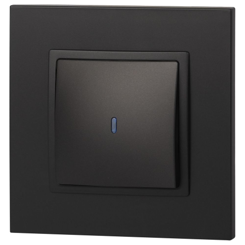 Выключатель ЭРА Elegance 14-1102-05 с подсветкой 10АХ-250В IP20 антрацит