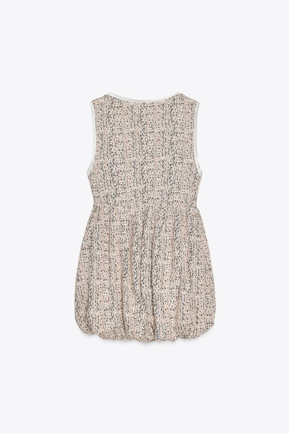 ZARA ПЛАТЬЕ С ВОЛАНОМ, РОЗОВЫЙ