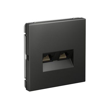 Розетка двойная компьютерная ArtGallery RJ45+RJ45 кат. 6A механизм базальт SE GAL001488