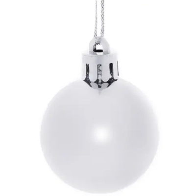 Новогодние шары 4 см (набор 24 шт) «Микс фактур», серебро