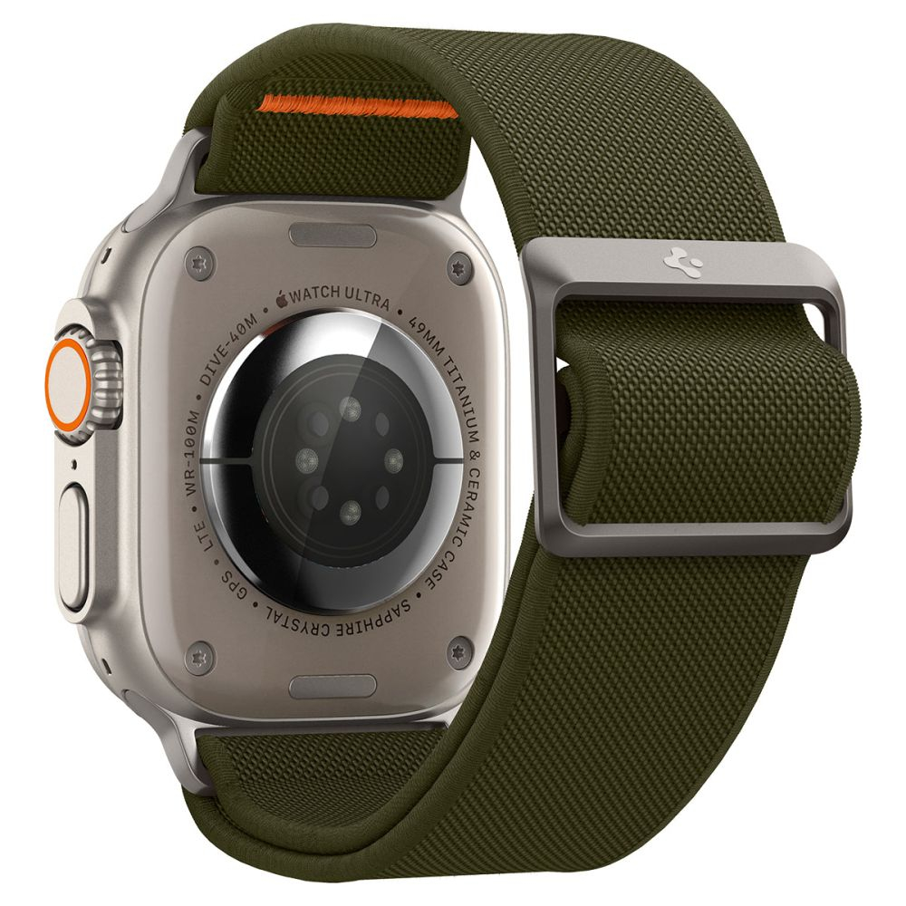 Ремешок Spigen FIT LITE ULTRA APPLE WATCH 4 / 5 / 6 / 7 / 8 / SE / ULTRA (42 / 44 / 45 / 49 MM) KHAKI (оцинкованная пряжка; материал из высококачественного нейлона; ультралегкий ремешок)