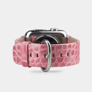 Ремешок для Apple Watch кожаный 42/44/45/49mm Classic цвета бледно-розовый лак