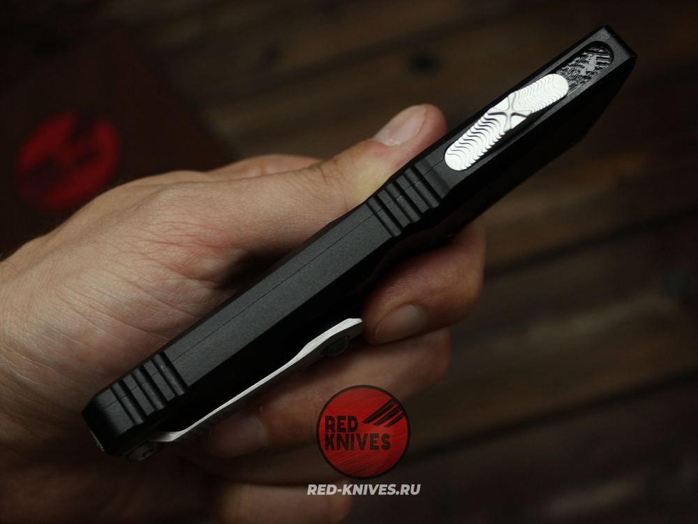 Нож Microtech Troodon 3 Н/E - рукоять темный алюминий МТ15