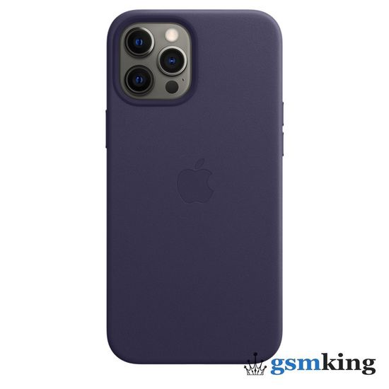 Leather Case with MagSafe iPhone 12 Pro Max Deep Violet (Тёмно-фиолетовый)