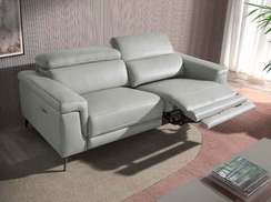 Трехместный диван с реклайнером Angel Cerda 5319-3P, серая кожа