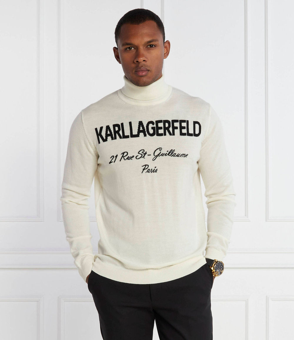 Хлопковый гольф knit Karl Lagerfeld - бежевый(655020 534399)