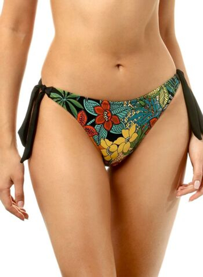 Раздельный купальник-фашия с тропическим принтом Tequila Sunrise (Размер: C/L) (Цвет: черный)