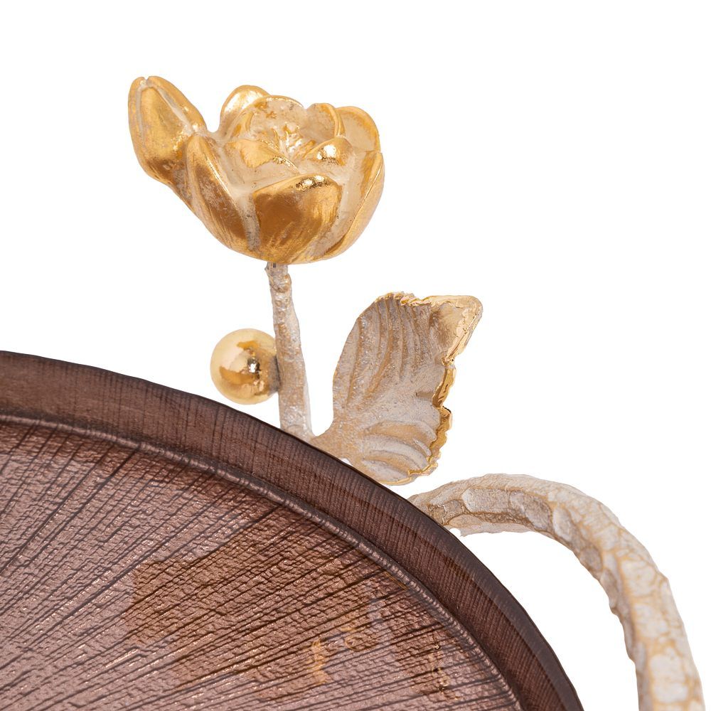 Фруктовница-конфетница Нимфея (поднос) Айвори Шоколадный