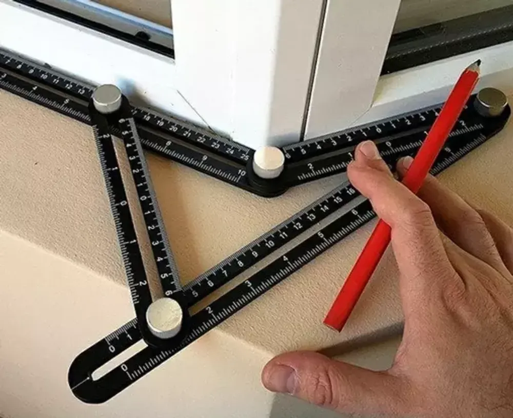 Универсальный шаблон плиточника, 12 колен, 2 трафарета 280402