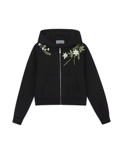Женское худи HARSHandCRUEL "Flowers" Cropped Zip Hoodie