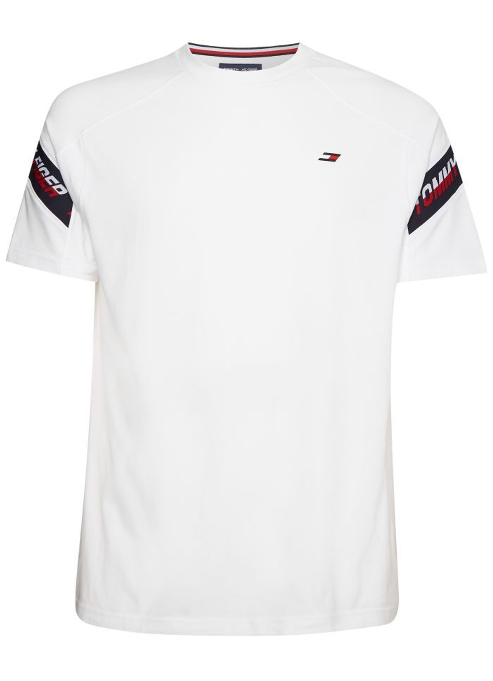 Мужская теннисная футболка Tommy Hilfiger Tape SS Tee - white