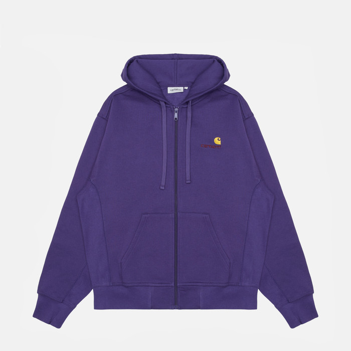 Толстовка мужская Carhartt WIP Hooded American Script Jacket артикул:I033063_aura - купить в магазине Дайс