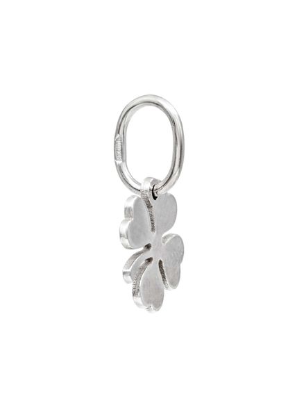 Фото подвески Клевер малый из серебра, вид сбоку.