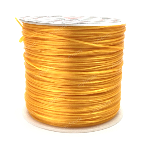 Резинка для браслета многослойная желтая 0.7 мм (катушка ок.60 м)