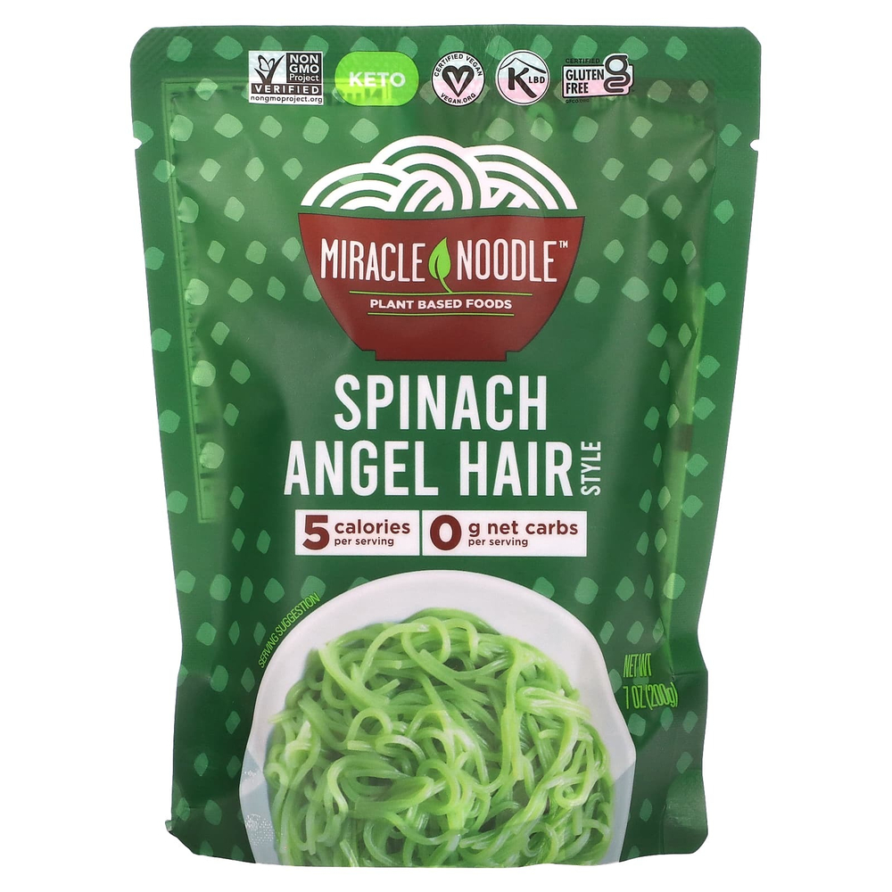Miracle Noodle, Шпинат для укладки волос, 200 г (7 унций)