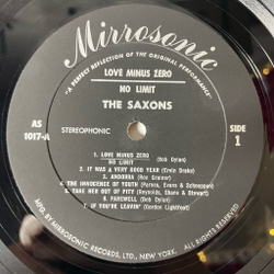 Винтажная виниловая пластинка LP The Saxons Love Minus Zero, No Limit (USA 1966)