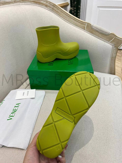 Зеленые резиновые ботинки Puddle Bottega Veneta Боттега Венета премиум класса