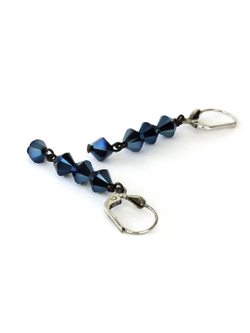 4719 Coeur de Lion серьги из кристаллов Сваровски сапфирового цвета.