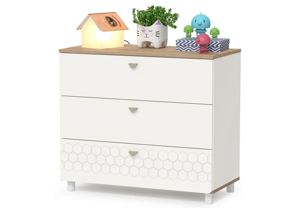 Комплект детской мебели Эльга белый шагрень / дуб белый комплектация 2