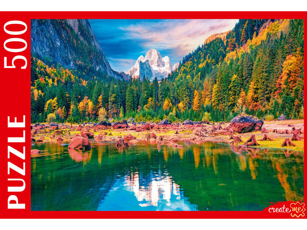 Пазлы 500 элементов 480*330мм. "Озеро в Австрийских Альпах"