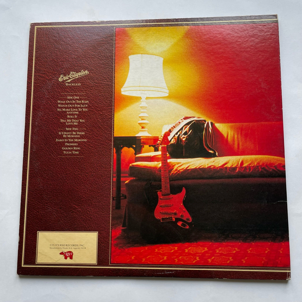 Винтажная виниловая пластинка LP Eric Clapton Backless (Япония 1978) (Оби)