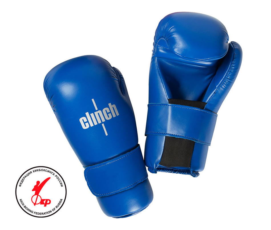 C524 Перчатки полуконтакт Clinch Semi Contact Gloves Kick синие