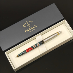 Коллекционная сувенирная авторучка Parker "Полевые цветы" с ручной росписью Палех в коробке