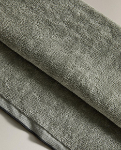 Zara Home - Велюровое банное полотенце с оверлоком, зеленый, 30х50 см