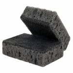 Губки для посуды SQUARE BLACK 98х66х30 мм комплект 10 шт. КРУПНОПОРИСТЫЙ поролон/абразив LAIMA (8 штук в упаковке)