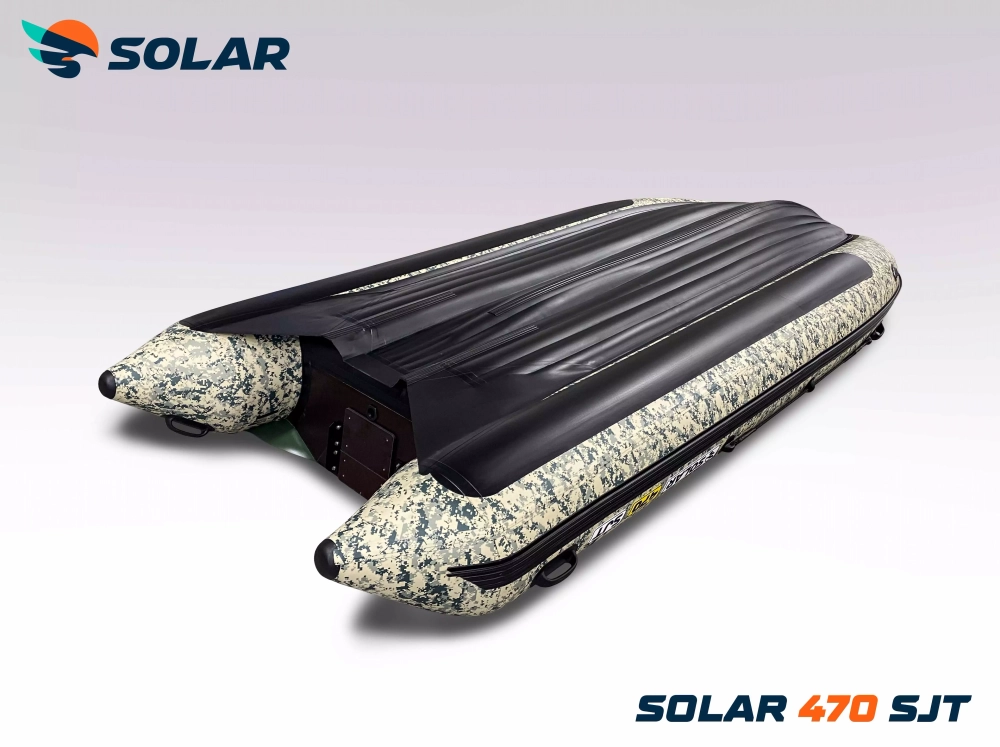 Лодка надувная моторная solar-470 super jet tunnel
