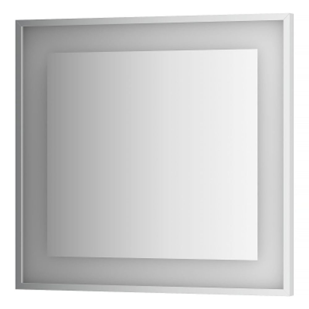 Зеркало Evoform в багетной раме со встроенным LED-светильником 22 W 80x75 см