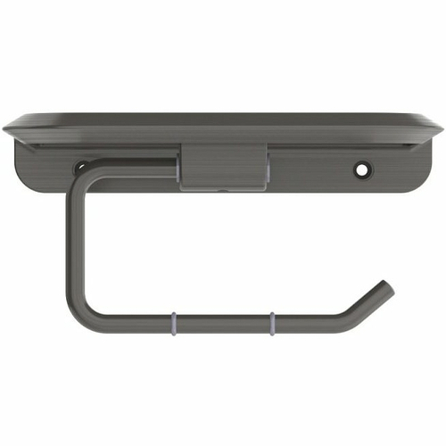 Держатель туалетной бумаги Cezares Liner LINER-PHM-GM с полкой Оружейная сталь